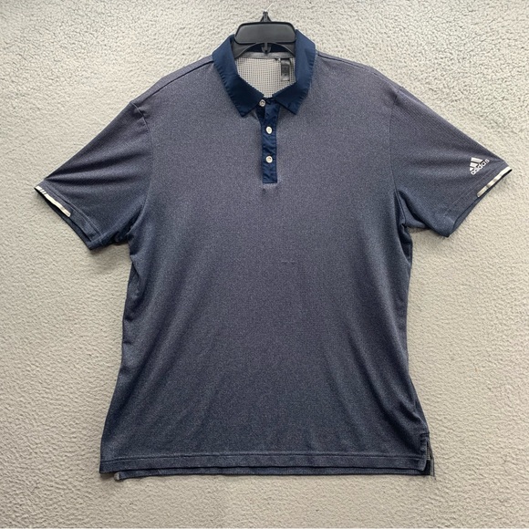 Adidas Heat.Rdy Men’s Size L Polo Golf Shirt Gray Solid Athletic Wear Active - Picture 1 of 13